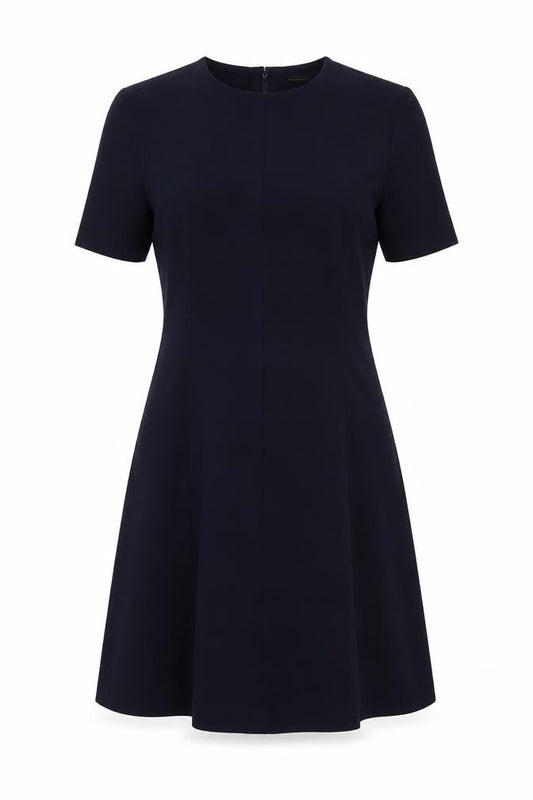 Banana Republic Women Navy Size 8 Knee Length Sheath Long Sleeve Dress