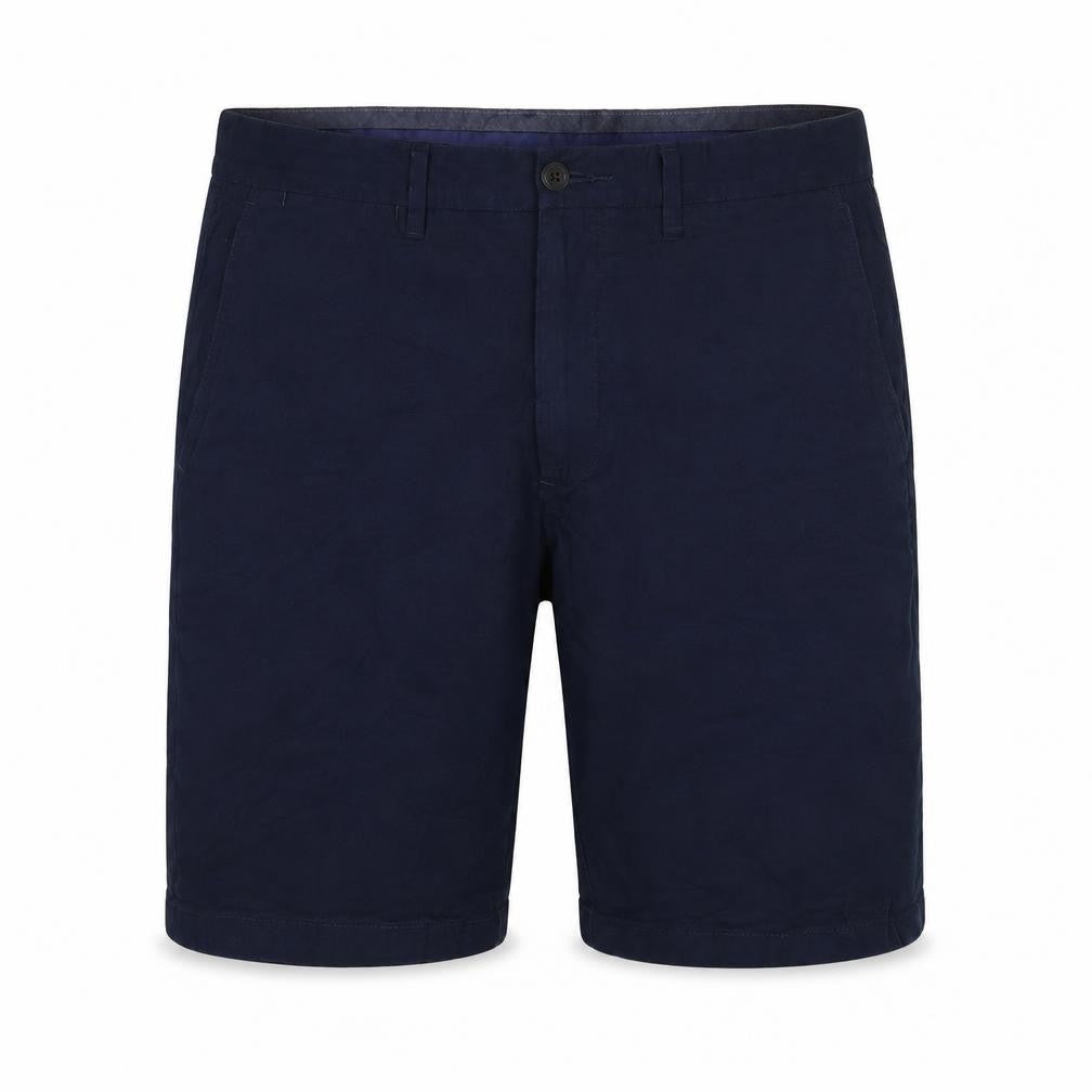 Marks & Spencer Men Blue 34in Cotton Chino Shorts Flat Front