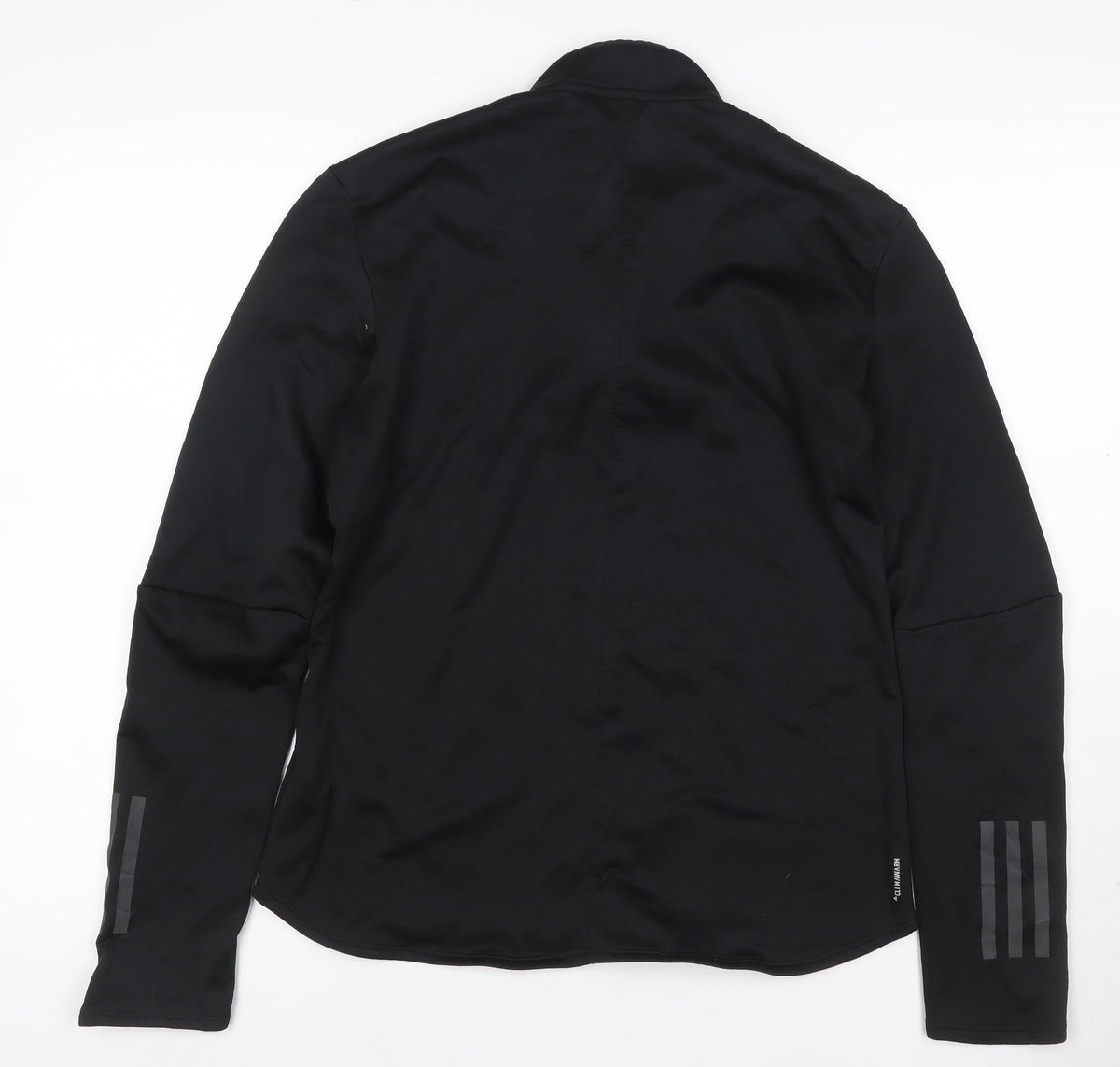 Adidas Womens Black S Energy Run Climawarm 1/4 Zip Running Sweatshirt