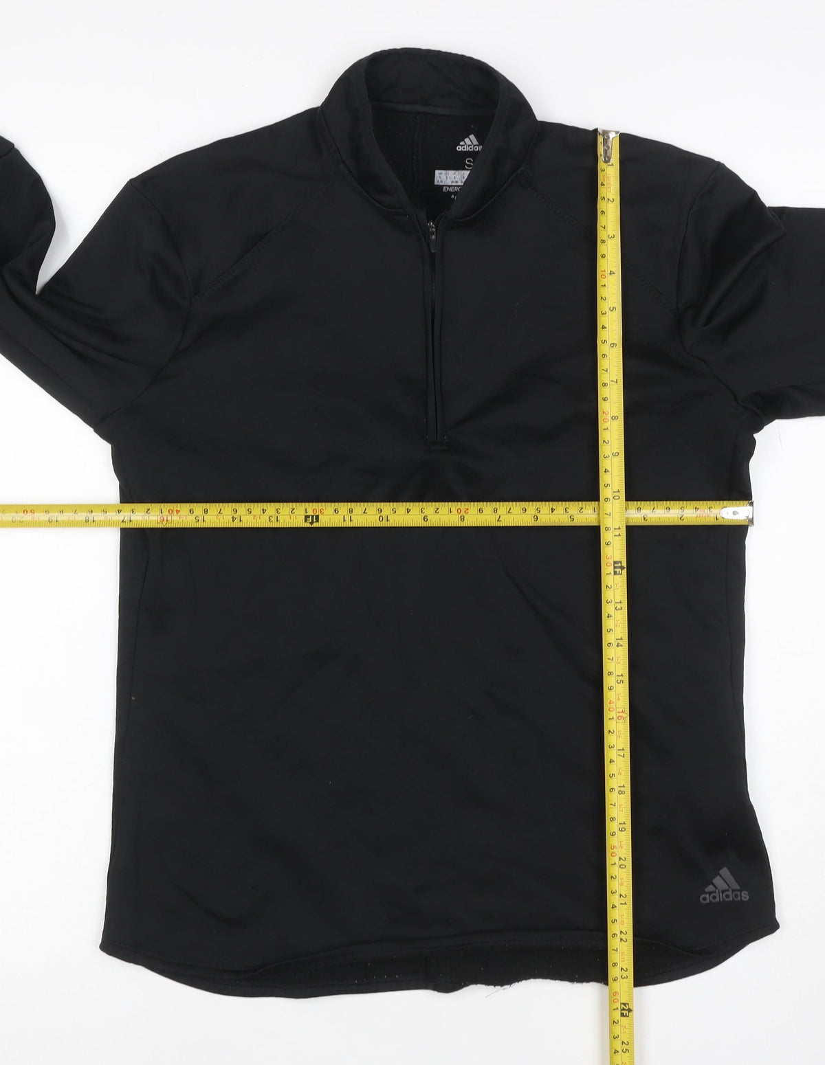 Adidas Womens Black S Energy Run Climawarm 1/4 Zip Running Sweatshirt