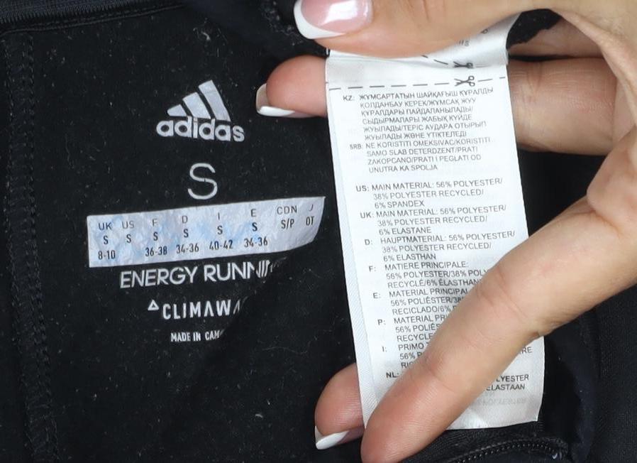 Adidas Womens Black S Energy Run Climawarm 1/4 Zip Running Sweatshirt