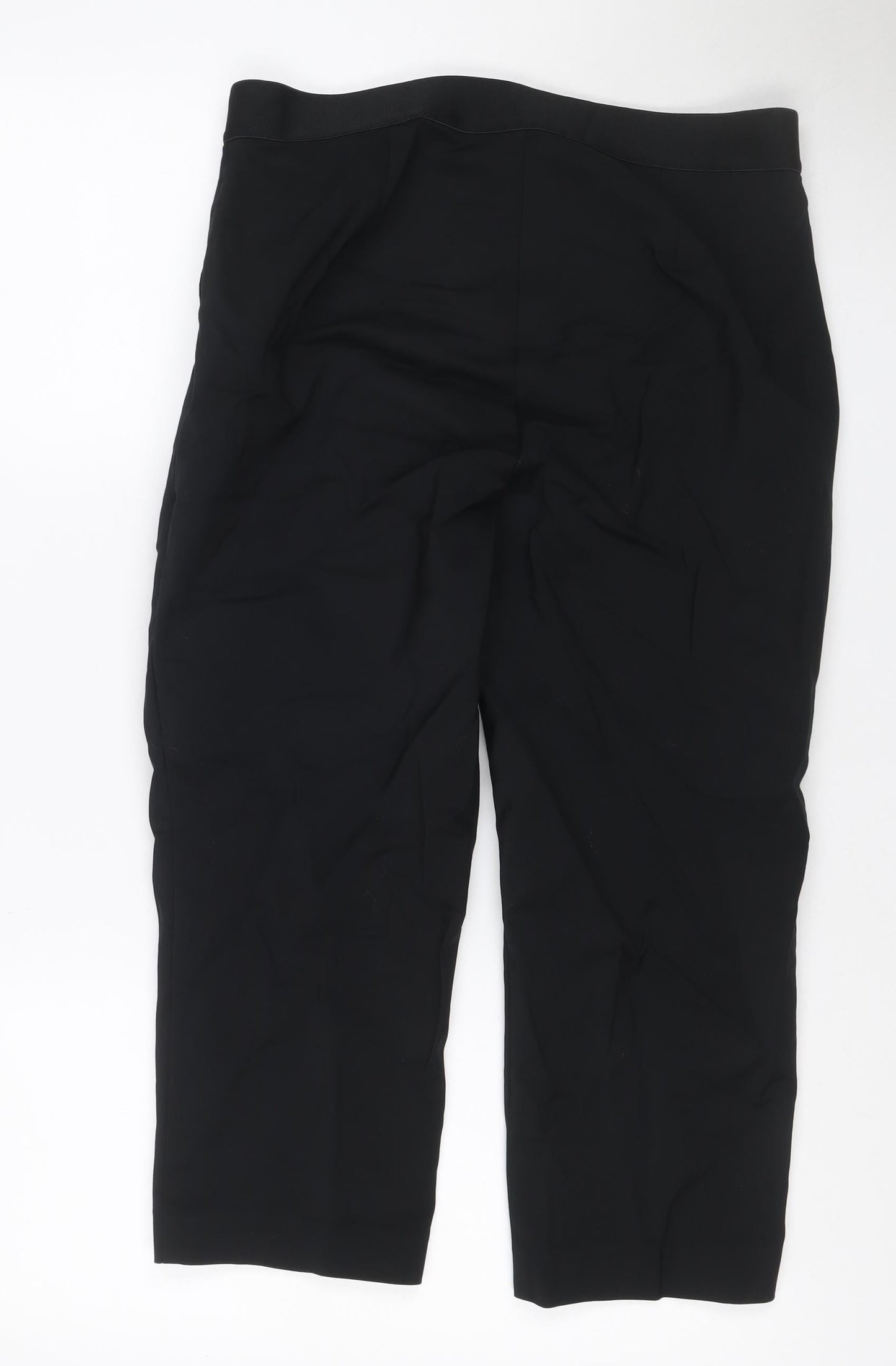 Marks & Spencer Women’s Black Size 14 Straight Leg Smart Trousers