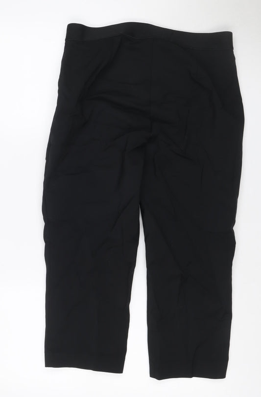 Marks & Spencer Women’s Black Size 14 Straight Leg Smart Trousers