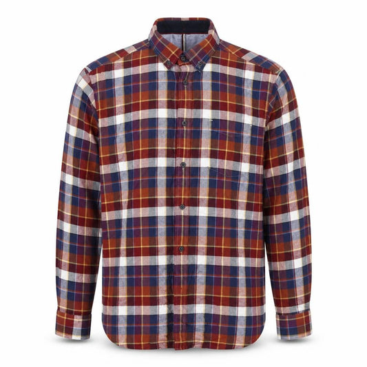 Marks & Spencer Men's Multicoloured L Plaid Cotton Button-Down Shirt