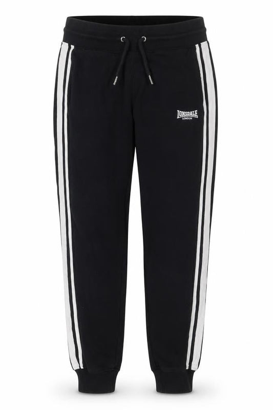 Lonsdale London Women Black UK 12 Jogger Track Pants Side Stripe