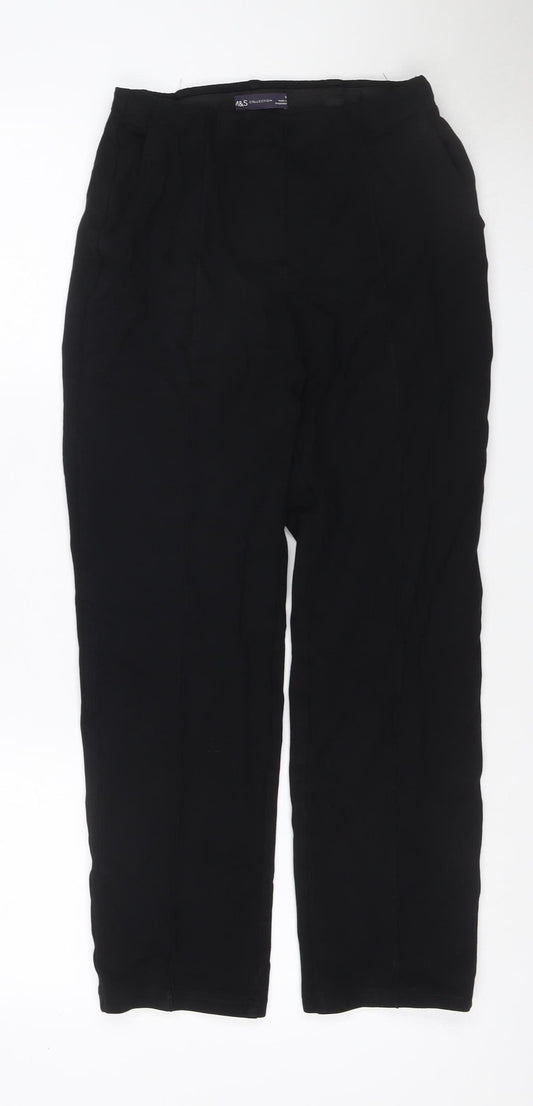 M&S Collection Women’s Black Size 8 Stretch Pull-On Skinny Trousers