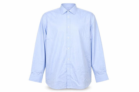 Marks & Spencer Men Blue 19 Regular Fit Non-Iron Cotton Shirt