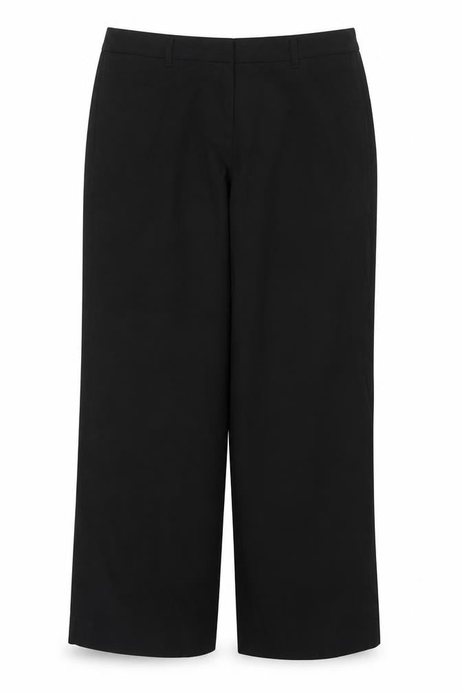 Marks & Spencer Women Black UK 14 Wide-Leg Tailored Work Trousers