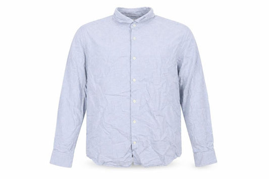 Moss 1851 Men’s Blue 16in Tailored Fit Cotton Long Sleeve Shirt