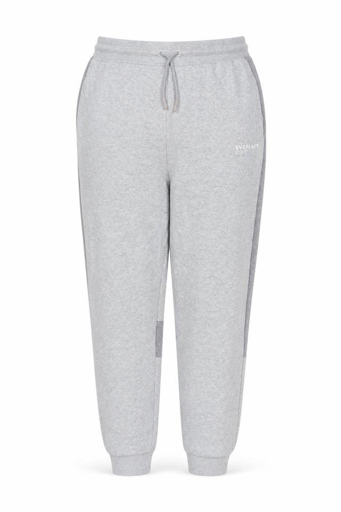Everlast Women Grey Colourblock Jogger Sweatpants UK 16 Cotton Blend
