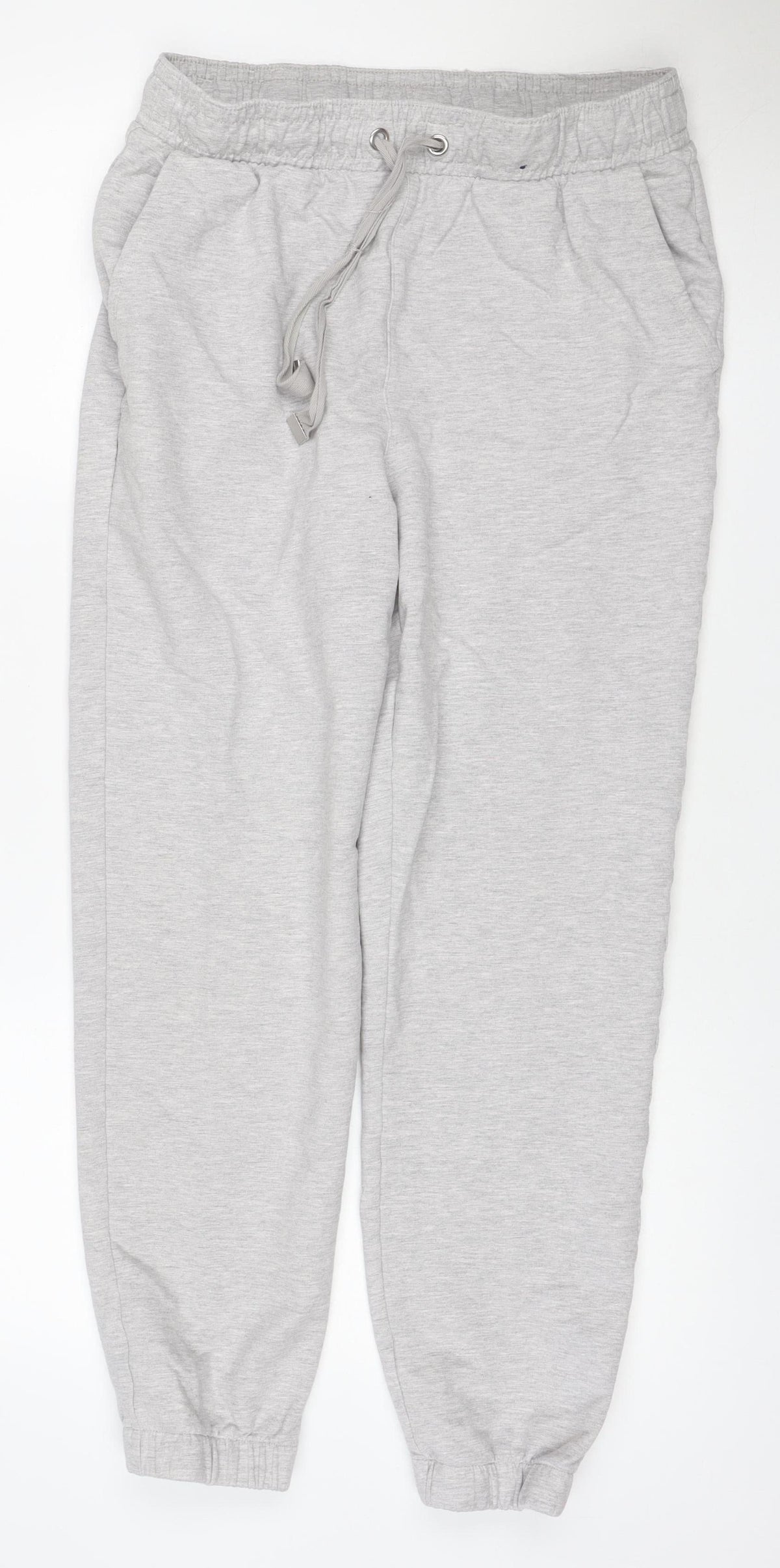 Marks and Spencer Women Grey Size 12 Cotton Jogger Sweatpants