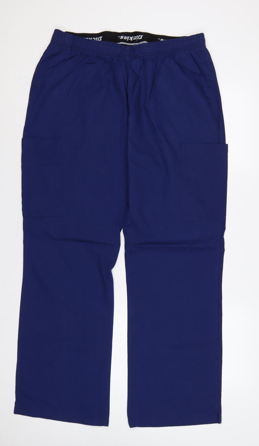 Dickies Men’s Blue XL Cargo Workwear Trousers Elastic Waist