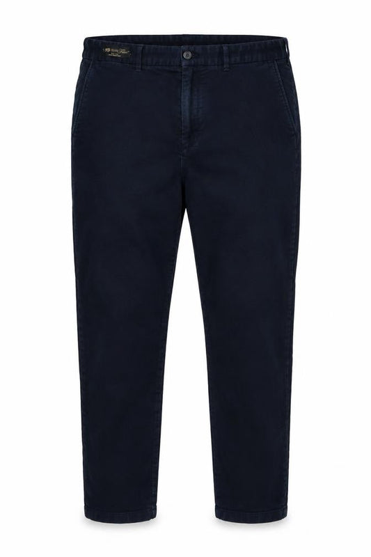 Marks & Spencer Men's Blue 40/31 Cotton Tapered Chino Trousers