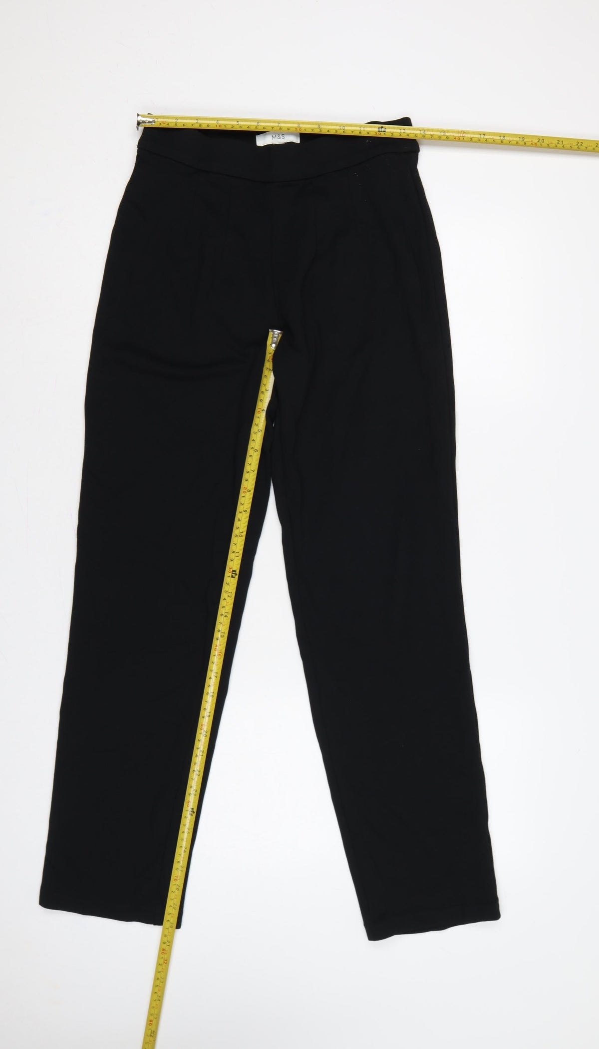 Marks & Spencer Women Black UK 10 Long High Rise Stretch Leggings