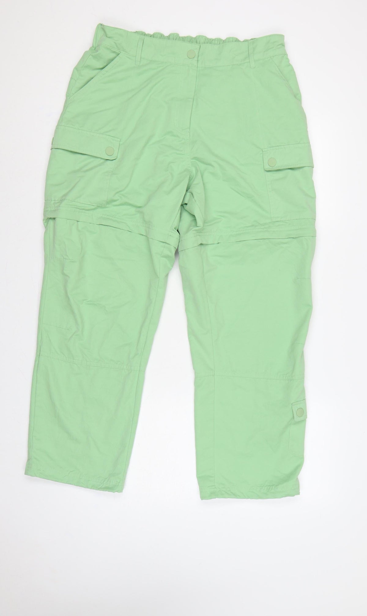Marks & Spencer Women’s Green UK 16 Convertible Cargo Trousers Elastic Waist