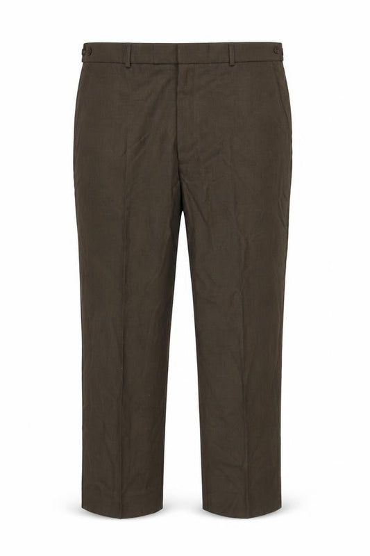 Gurteen Men's Brown Wool Blend 38S Classic Straight Dress Trousers