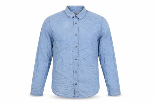 Calvin Klein Jeans Men Blue M Slim Fit Chambray Long Sleeve Shirt