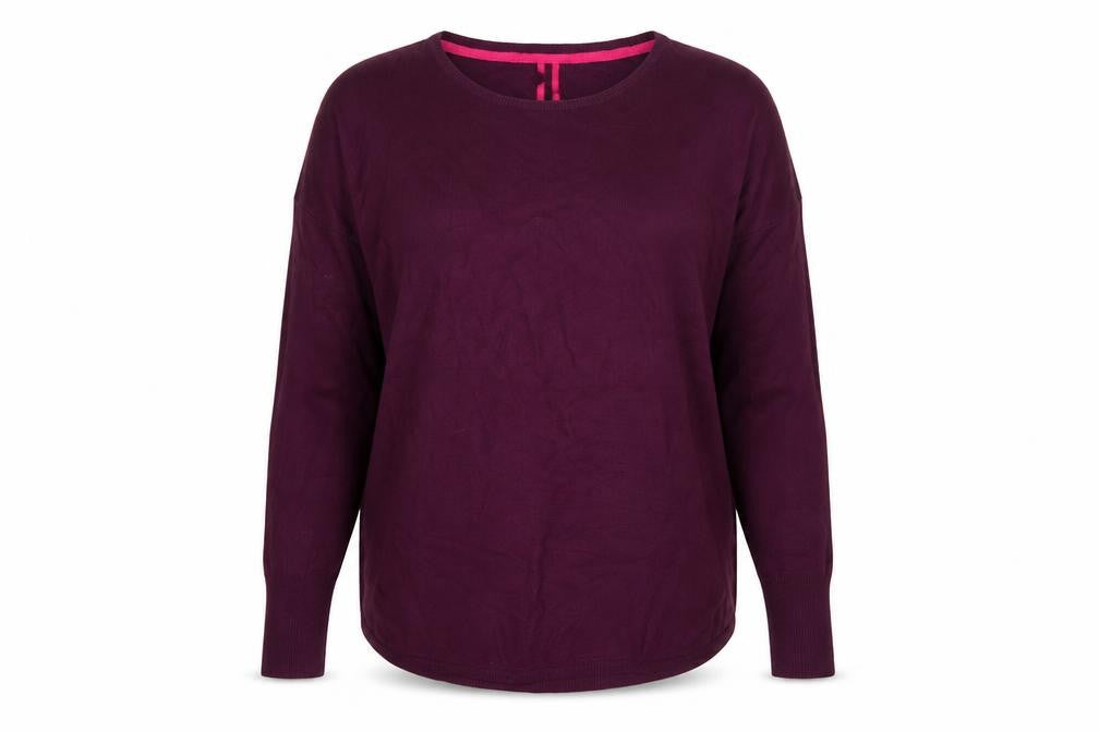 Joules Women’s Purple Size 16 Crew Neck Cotton Blend Jumper