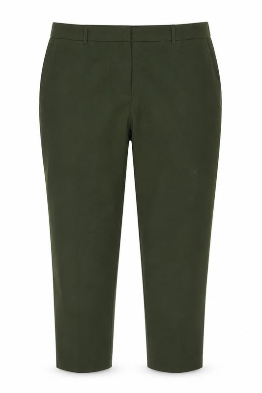 Front view of Dorothy Perkins Women Green UK 10 Tailored Ankle Tapered Trousers