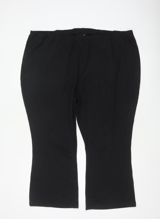 Damart Women’s Black UK 28 Flared Stretch Pull-On Trousers