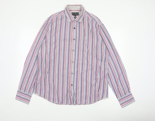 Marks & Spencer Autograph Men’s XL Multicolour Striped Cotton Shirt