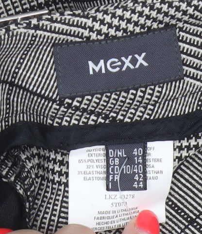 Additional view of MEXX Women’s Grey Plaid Wide-Leg Dress Trousers UK 14 Stretch