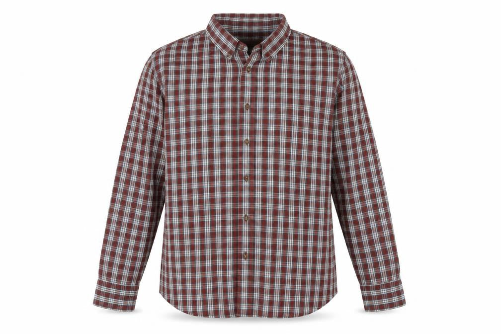 Marks & Spencer Men’s L Red Blue Plaid Pure Cotton Button-Down Shirt