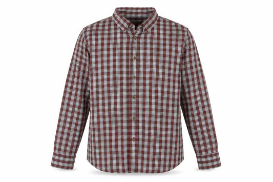 Marks & Spencer Men’s L Red Blue Plaid Pure Cotton Button-Down Shirt