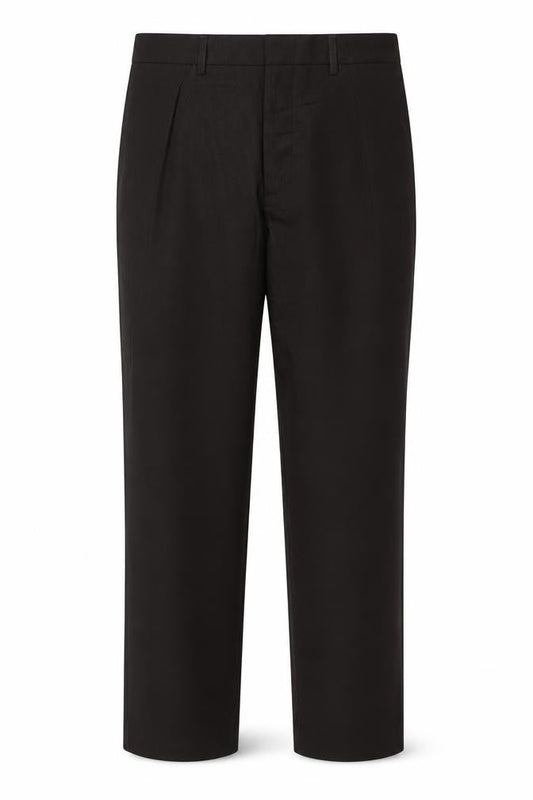Farah Men's Black 36 L33 Straight Flat Front Dress Trousers Smart Formal