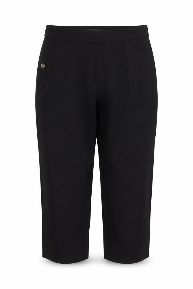 Marks & Spencer Women's Black UK 12 Short Straight Leg Smart Trousers Pockets