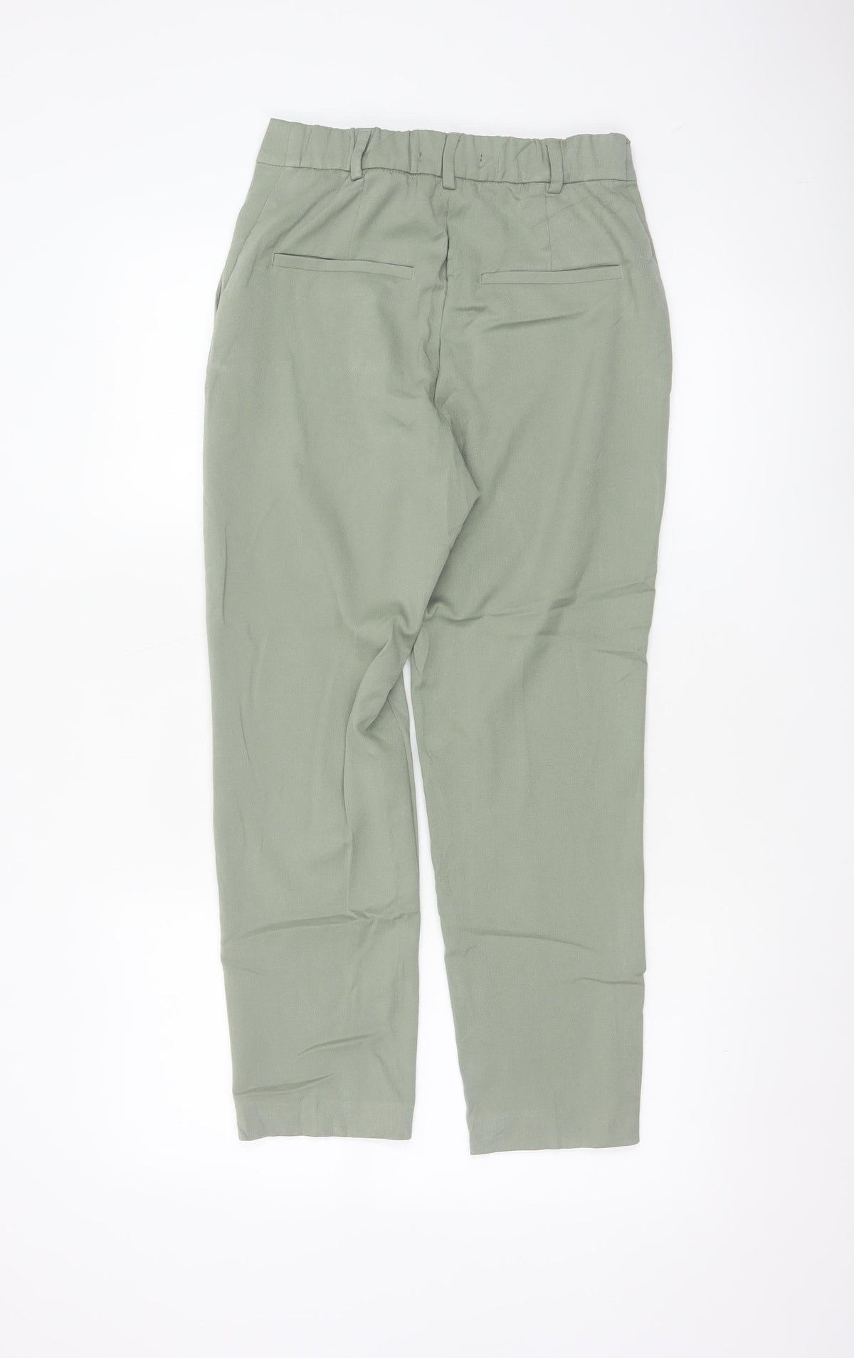 Marks & Spencer Women Green Size 8 Short Tapered Smart Trousers