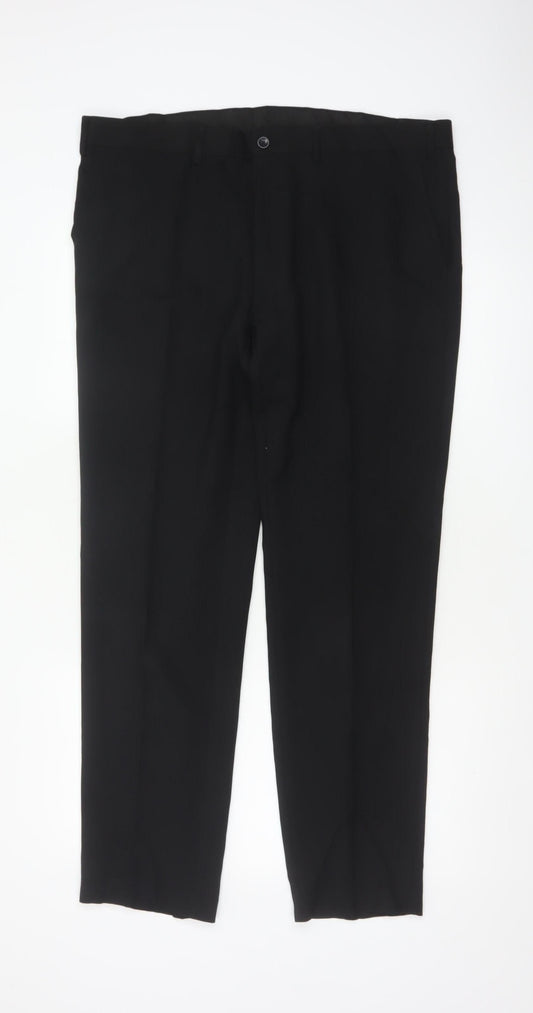 Marks & Spencer Men Black 38in Skinny Dress Trousers 31in Leg