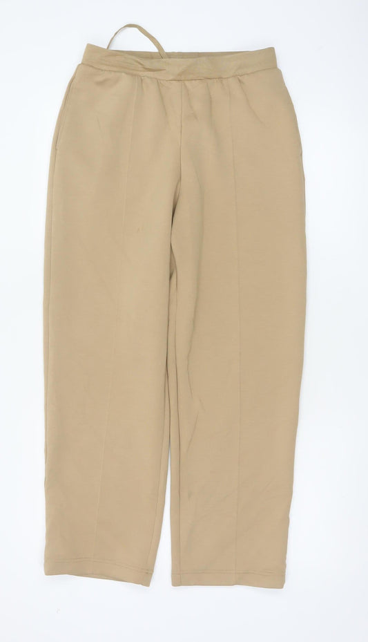 UNIQLO Women Beige M Relaxed Drawstring Jogger Trousers