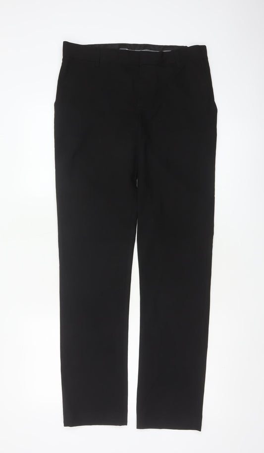 Marks & Spencer Boys Black 14-15 Years Dress Trousers 30W 34L