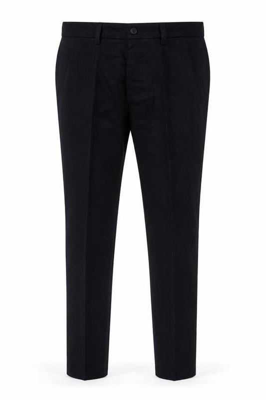 Marks & Spencer Mens Navy Blue 36/33 Slim Straight Cotton Trousers