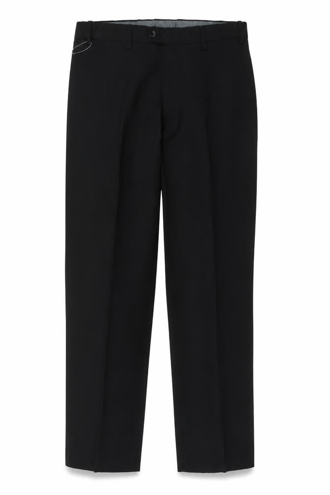 Marks & Spencer Men Black 32 Regular Straight Dress Trousers