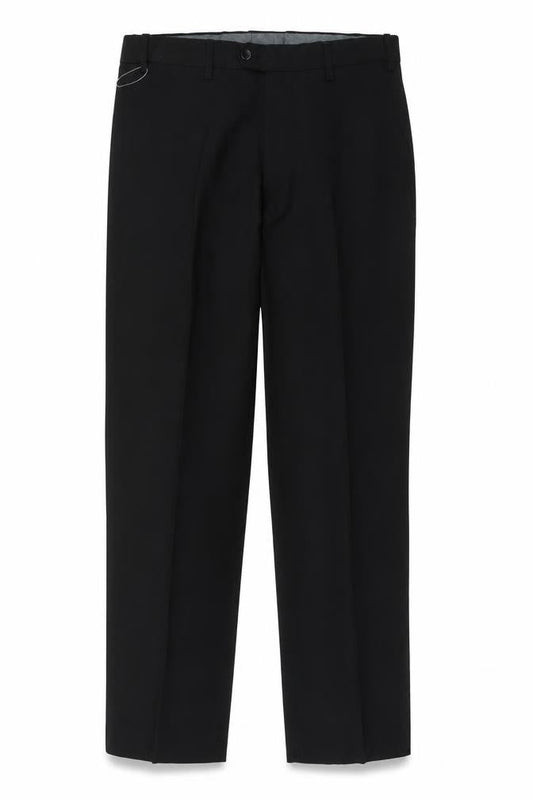Marks & Spencer Men Black 32 Regular Straight Dress Trousers