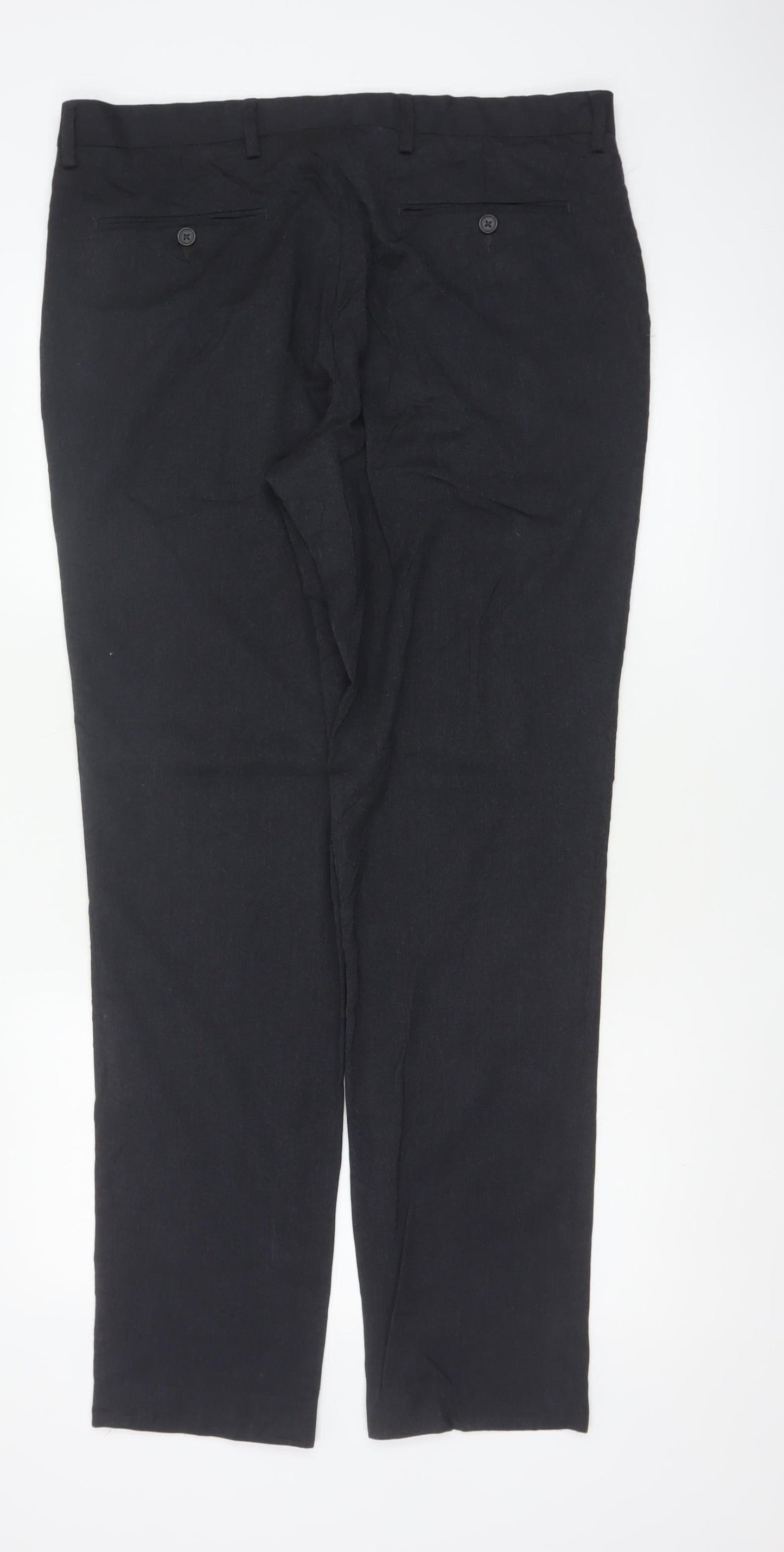 Marks and Spencer Mens Charcoal 36 Slim Dress Trousers 36L