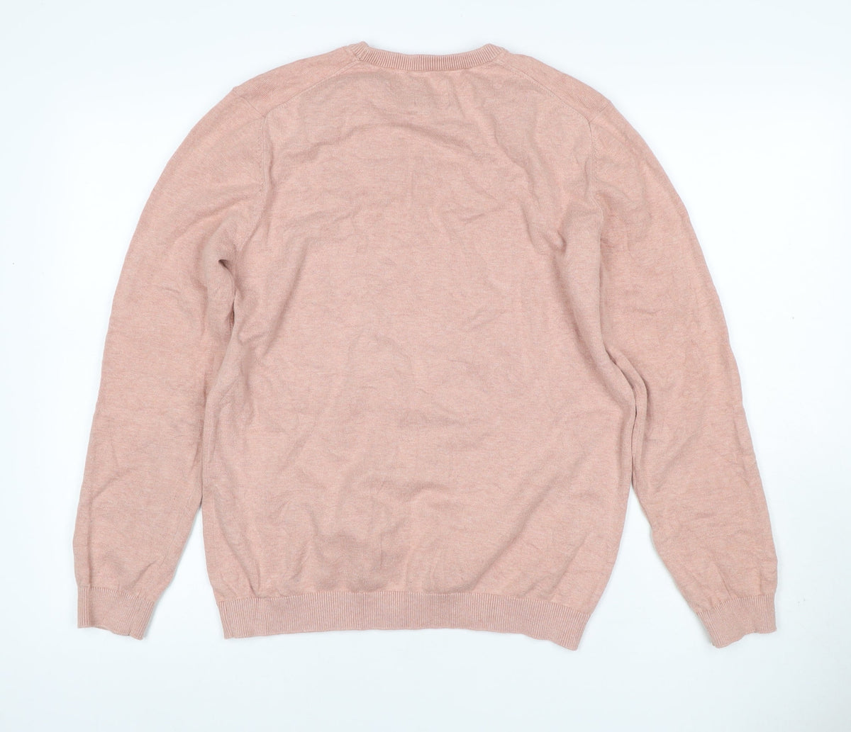 Only Womens & Sons Pink M Cotton Crew Neck Pullover Jumper