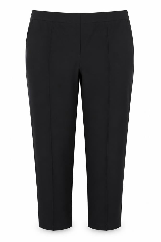 Marks & Spencer Women Black UK 18 Short Straight Tailored Dress Trousers
