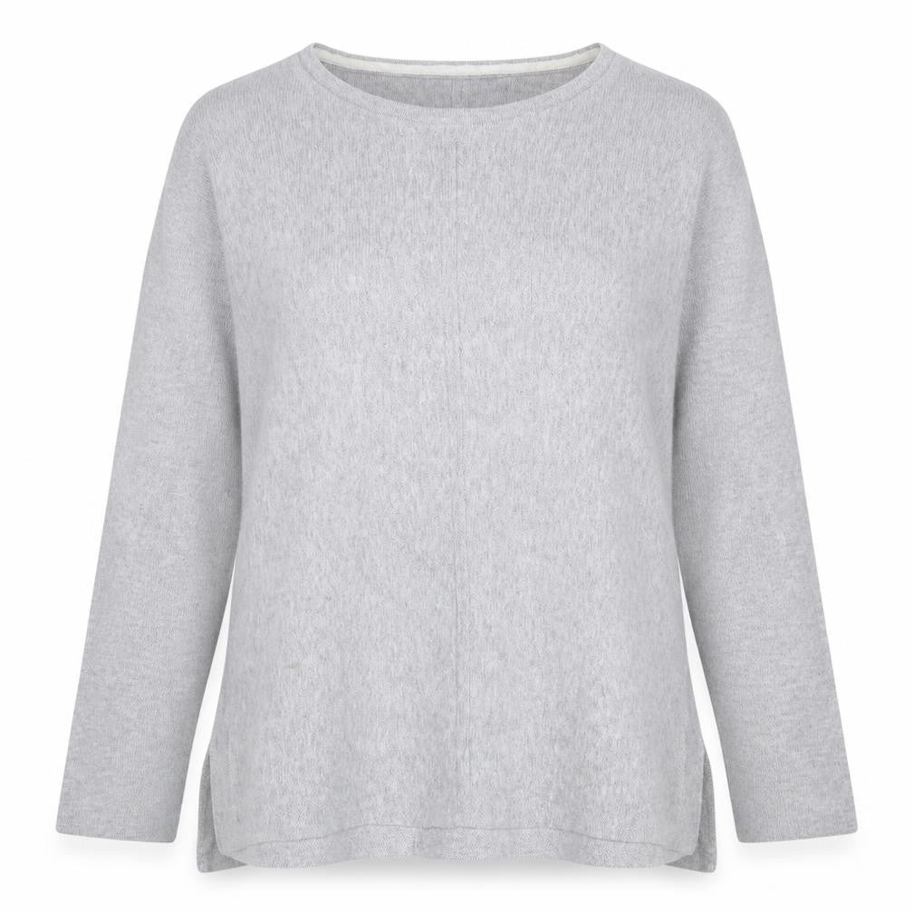 White Stuff Women’s Grey Size 10 Cotton Knit Round Neck Jumper