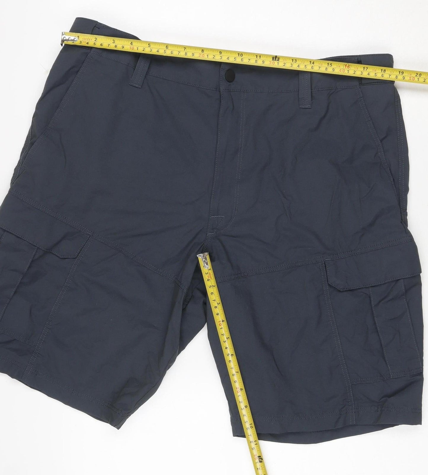 Marks & Spencer Men’s Blue 38 Cargo Shorts Cotton Polyamide Pockets