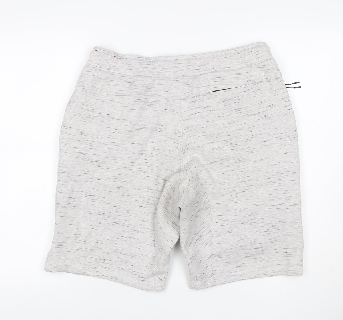 Nike Women’s Grey Marl Sweat Shorts Size L Drawstring Zip Pocket
