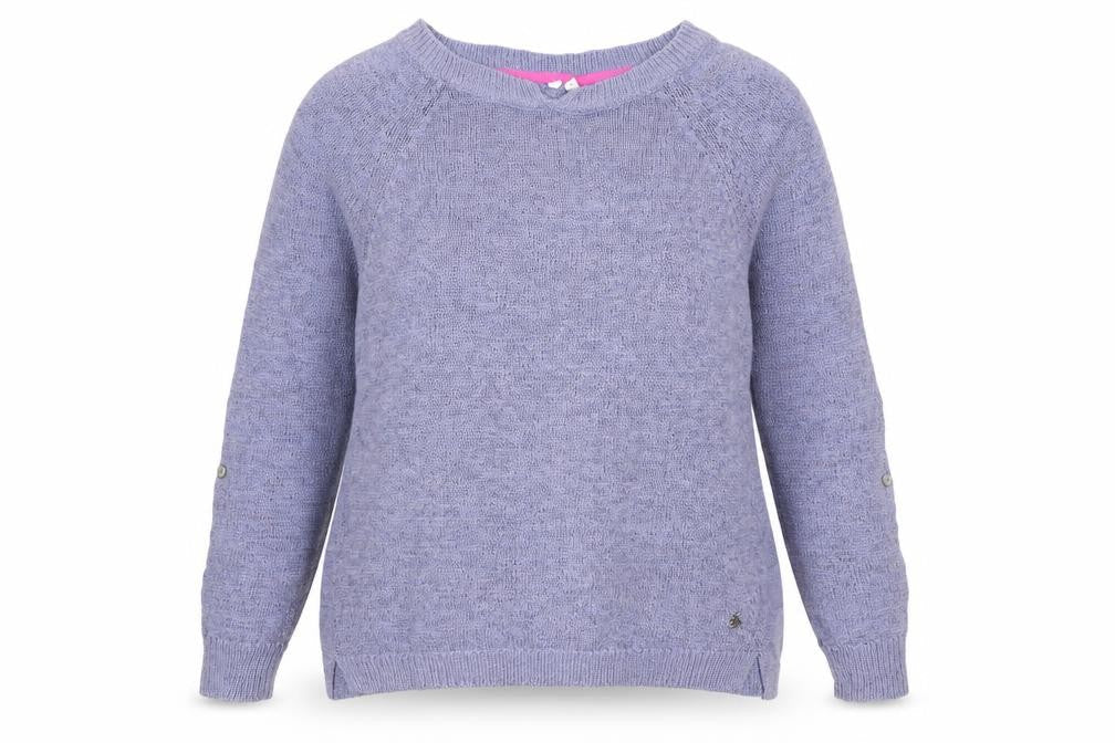 White Stuff Women’s Purple Size 14 Round Neck Knit Pullover Jumper