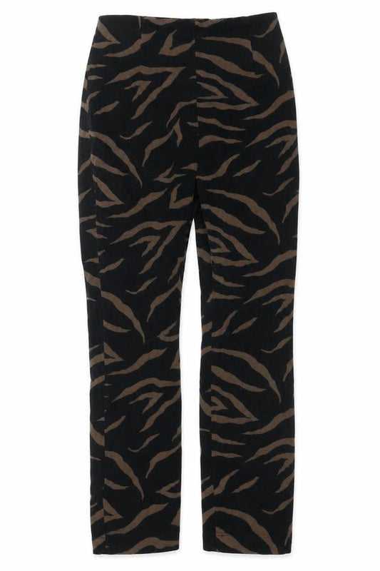 & Other Stories Women Black Brown Animal Print Wide Leg Trousers UK 10