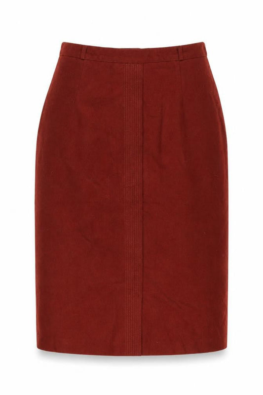 Pan-Hel Women’s Red Wool Midi Pencil Skirt 28 Waist Vintage