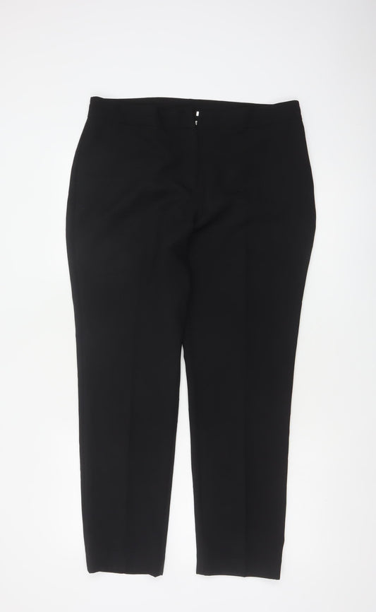Bonmarché Women’s Black Size 14 Straight Leg Dress Trousers