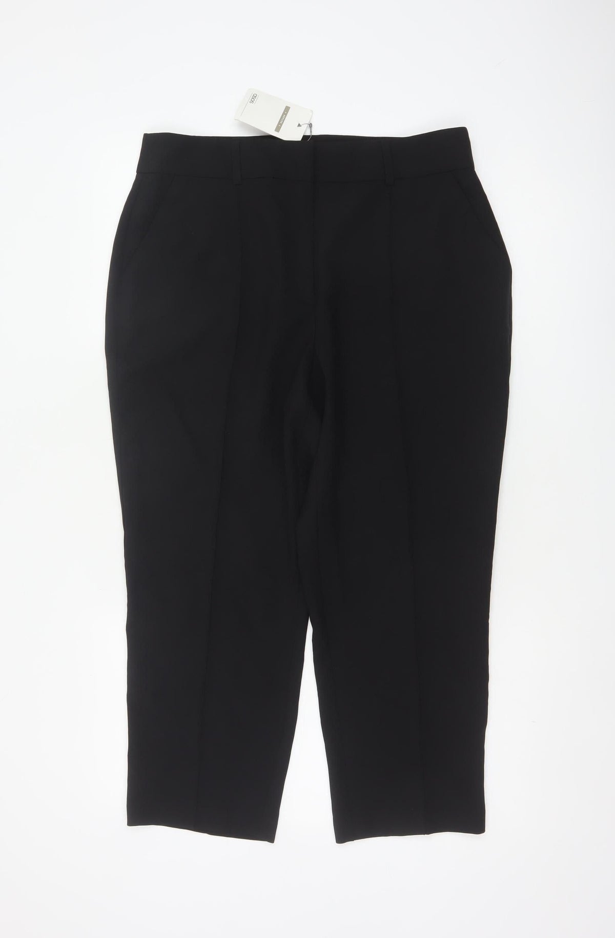 ASOS Women’s Black UK 14 High Rise Tapered Smart Trousers NWT