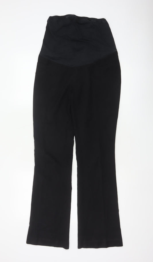 New Look Maternity Women’s Black Size 10 Flared Stretch Trousers