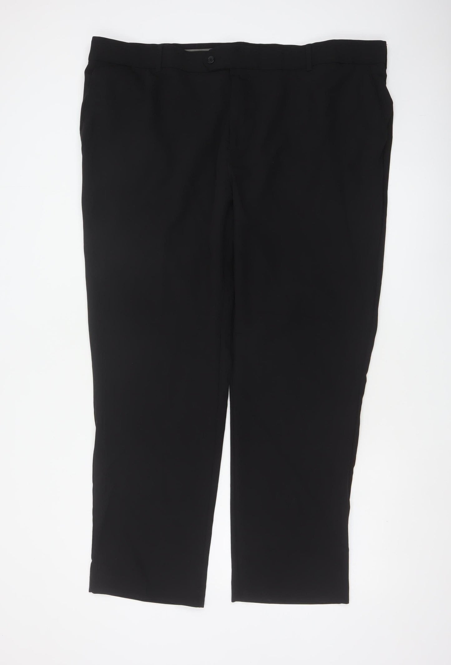 Farah Men’s Black 46W 31L Stretch Flat Front Dress Trousers
